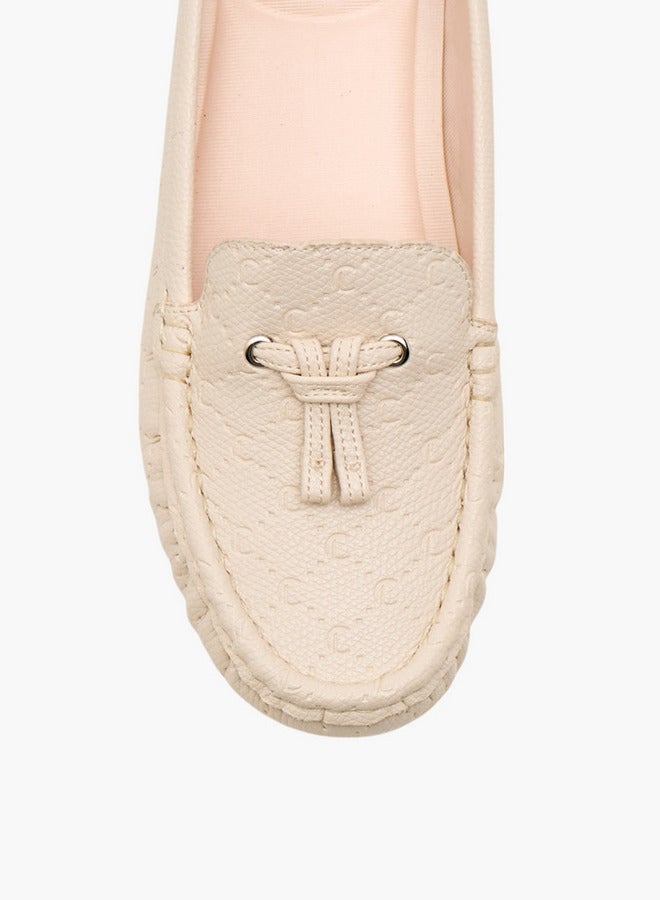 Le Confort Monogram Embossed Moccasins with Wedge Heels  - Image 4