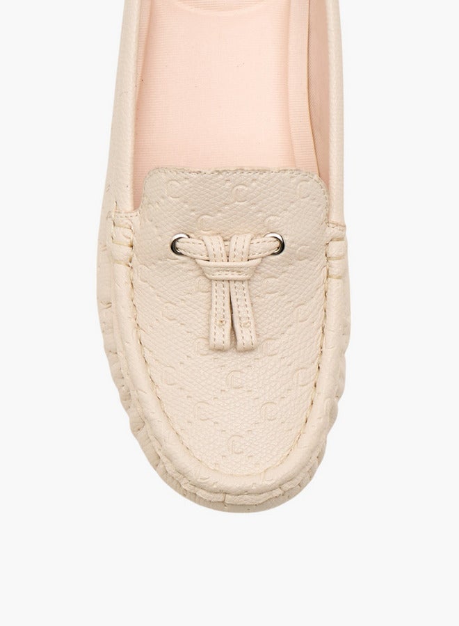 Le Confort Monogram Embossed Moccasins with Wedge Heels - Image 4