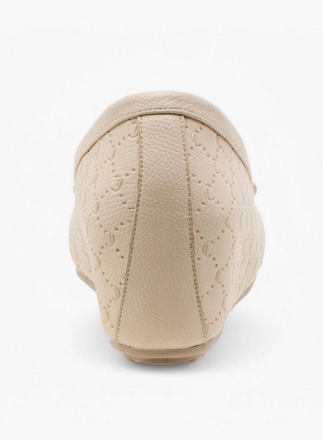 Le Confort Monogram Embossed Moccasins with Wedge Heels - Image 5