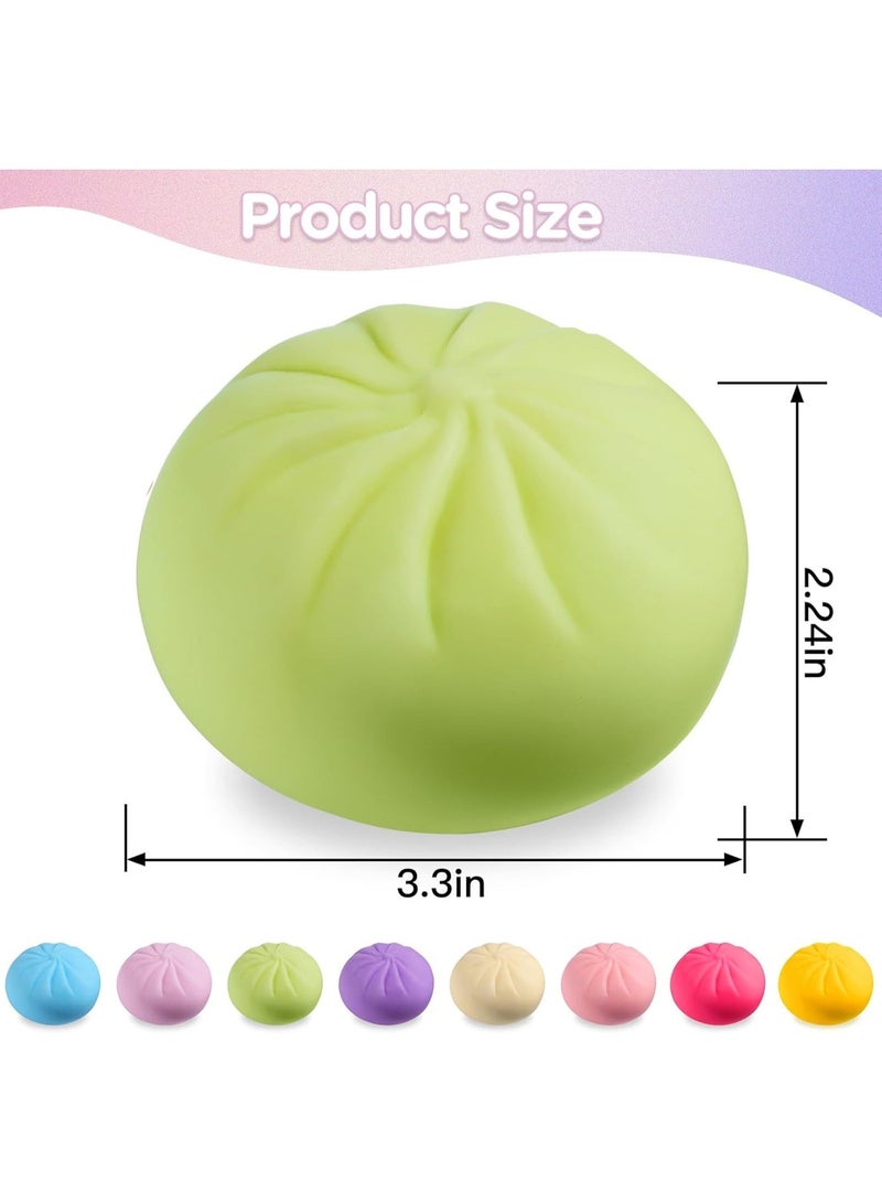 Meetion 1pc Random Color Dumpling Squishy Mystery Box, Viral Squishy Dumpling Toy, Bao Bun Squeeze Stress Relief Fidget Toys for Holiday & Birthday Gifts - Image 2