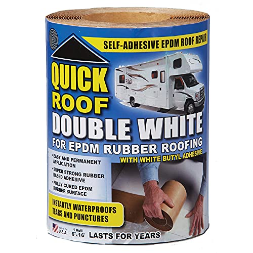 Cofair WRQR625 Quick Roof Double White for EPDM Rubber Roofing - 6" x 25' - Image 1