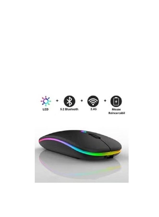 Zero Mouse Rechargeable LED Bluetooth Wireless with USB Receiver for PC and Laptop  - Image 2