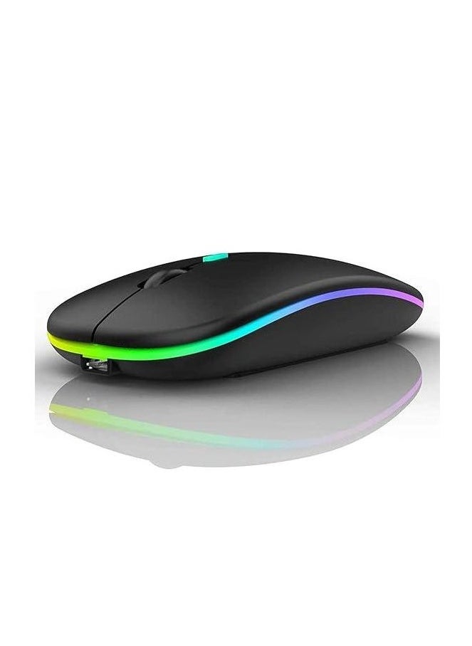 Zero Mouse Rechargeable LED Bluetooth Wireless with USB Receiver for PC and Laptop  - Image 4