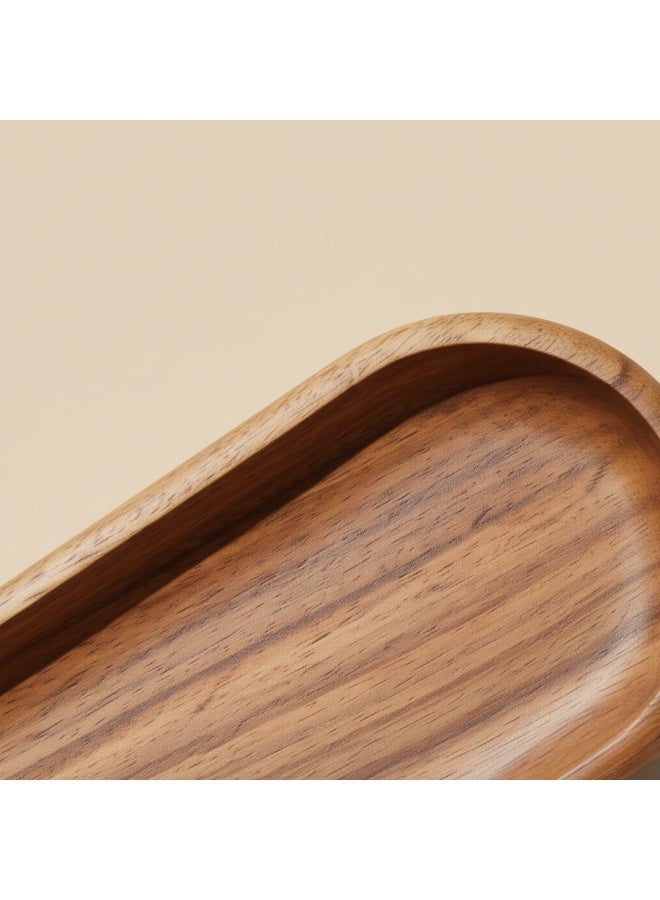 CASA HOME Premium Natural Wooden Oval Serving Tray – Elegant Multi-Purpose Snack, Dates & Appetizer Platter for Home & Guests - Image 3