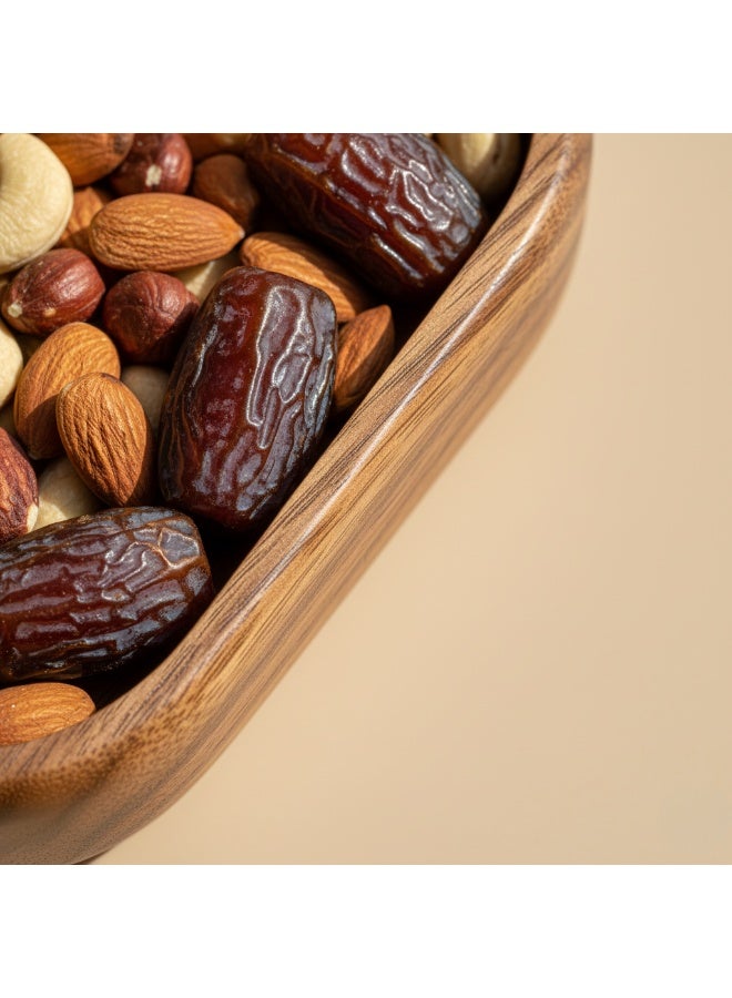 CASA HOME Premium Natural Wooden Oval Serving Tray – Elegant Multi-Purpose Snack, Dates & Appetizer Platter for Home & Guests - Image 4