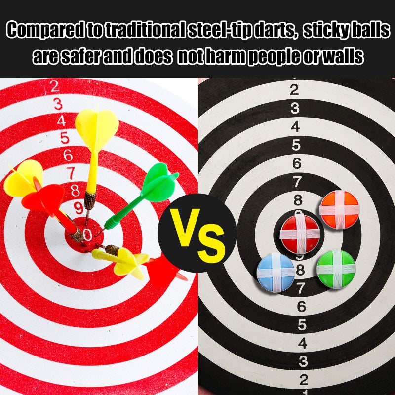 Skylety 30 Pieces Sticky Balls for Fabric Dart Board for Kids, Dart Hook and Loop Balls with Storage Bag, Safe Darts Game Accessories for Adults and Kids Indoor Outdoor Party Games, 6 Colors - Image 3