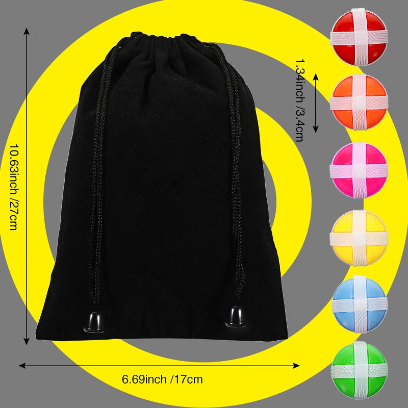 Skylety 30 Pieces Sticky Balls for Fabric Dart Board for Kids, Dart Hook and Loop Balls with Storage Bag, Safe Darts Game Accessories for Adults and Kids Indoor Outdoor Party Games, 6 Colors - Image 2