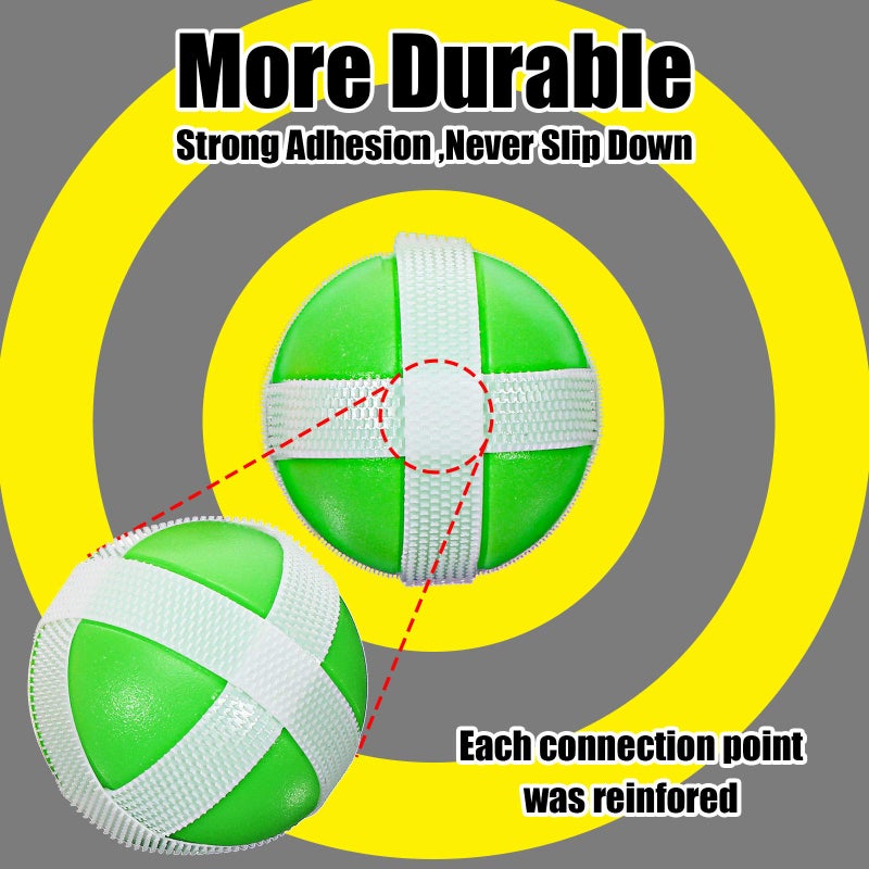 Skylety 30 Pieces Sticky Balls for Fabric Dart Board for Kids, Dart Hook and Loop Balls with Storage Bag, Safe Darts Game Accessories for Adults and Kids Indoor Outdoor Party Games, 6 Colors - Image 4