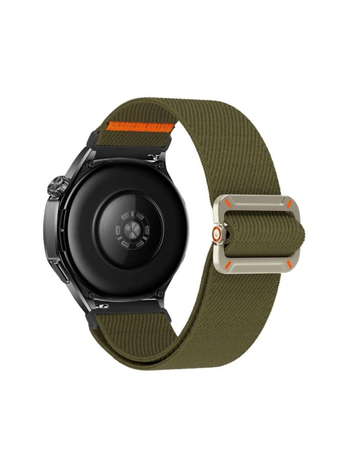 22mm Universal Mechanical Drip Elastic Nylon Watch Band (Dark Army Green) - Image 2
