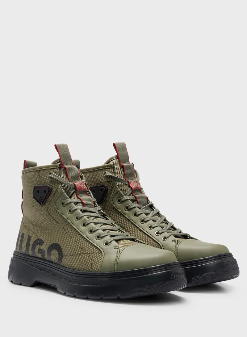 HUGO Logo High Top Sneakers