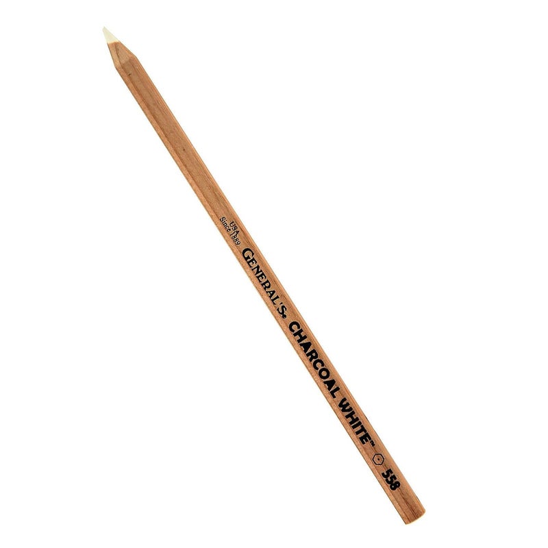 General's Charcoal White Pencil, Number 2 558, Pack of 12