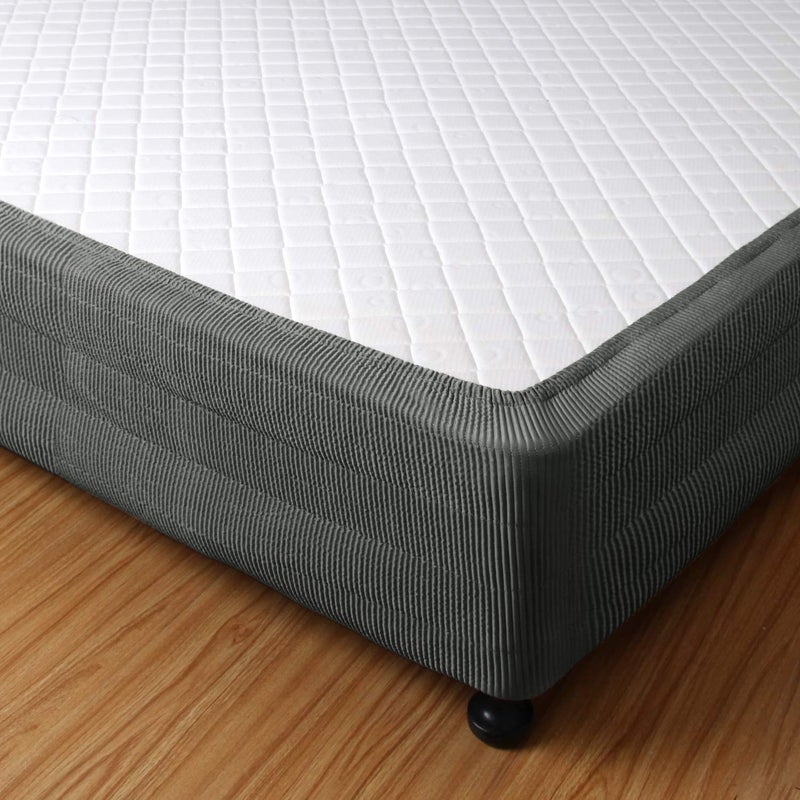 Marquess Box Spring Cover- Wrap Around Elastic, Vertical Stripe Pattern Bed Skirt Alternative, and Classic 15" Drop Length. Polyester/Polyester Filling (Mocha, King)â€¦ - Image 3