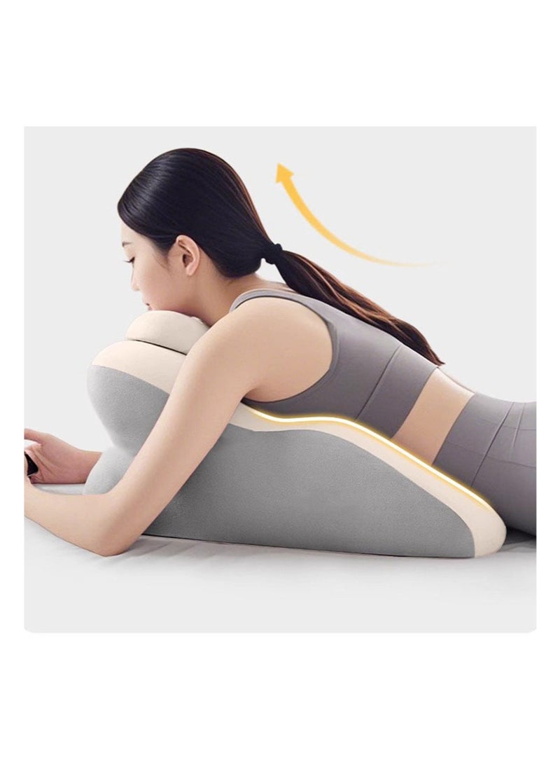 إزدنك وسادة إسفينية، وسادة دعم عنق الرحم إسفينية مريحة، وسادة دعم للرقبة من إسفنج الذاكرة، وسادة ظهر مساعدة للنوم، مناسبة لمن يعانون من الشخير وينامون على الجانب ويستلقون للقراءة ويسترخي الجسم (أسود) - Image 4