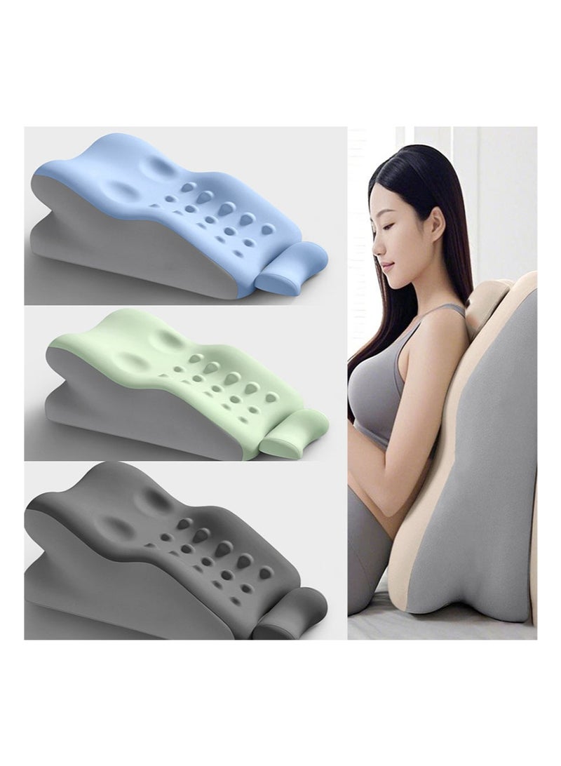 إزدنك وسادة إسفينية، وسادة دعم عنق الرحم إسفينية مريحة، وسادة دعم للرقبة من إسفنج الذاكرة، وسادة ظهر مساعدة للنوم، مناسبة لمن يعانون من الشخير وينامون على الجانب ويستلقون للقراءة ويسترخي الجسم (أسود) - Image 2