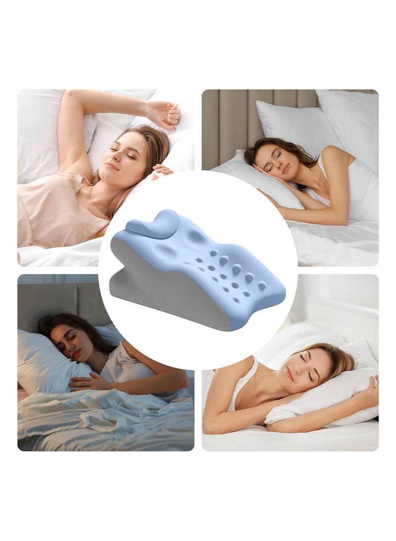 إزدنك وسادة إسفينية، وسادة دعم عنق الرحم إسفينية مريحة، وسادة دعم للرقبة من إسفنج الذاكرة، وسادة ظهر مساعدة للنوم، مناسبة لمن يعانون من الشخير وينامون على الجانب ويستلقون للقراءة ويسترخي الجسم (أسود) - Image 5