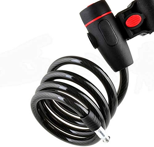 FASTPED ® Anti-Theft Steel Strong Wire Coil Cable Bicycle Motorcycle Security Lock with 2 Keys, 100cmX2mm (Black) Heavy Cycle Lock for Bicycle with Key Bike Lock Anti Theft Cycle Lock with Key - Image 3