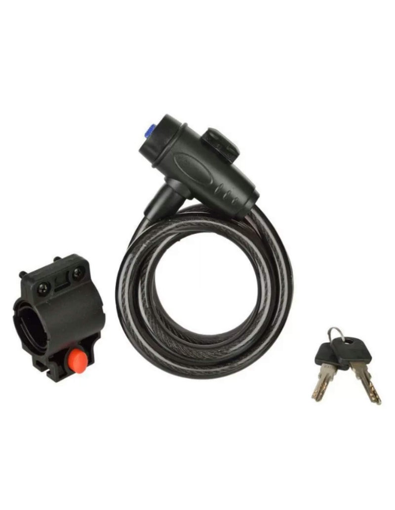 FASTPED ® Anti-Theft Steel Strong Wire Coil Cable Bicycle Motorcycle Security Lock with 2 Keys, 100cmX2mm (Black) Heavy Cycle Lock for Bicycle with Key Bike Lock Anti Theft Cycle Lock with Key - Image 2