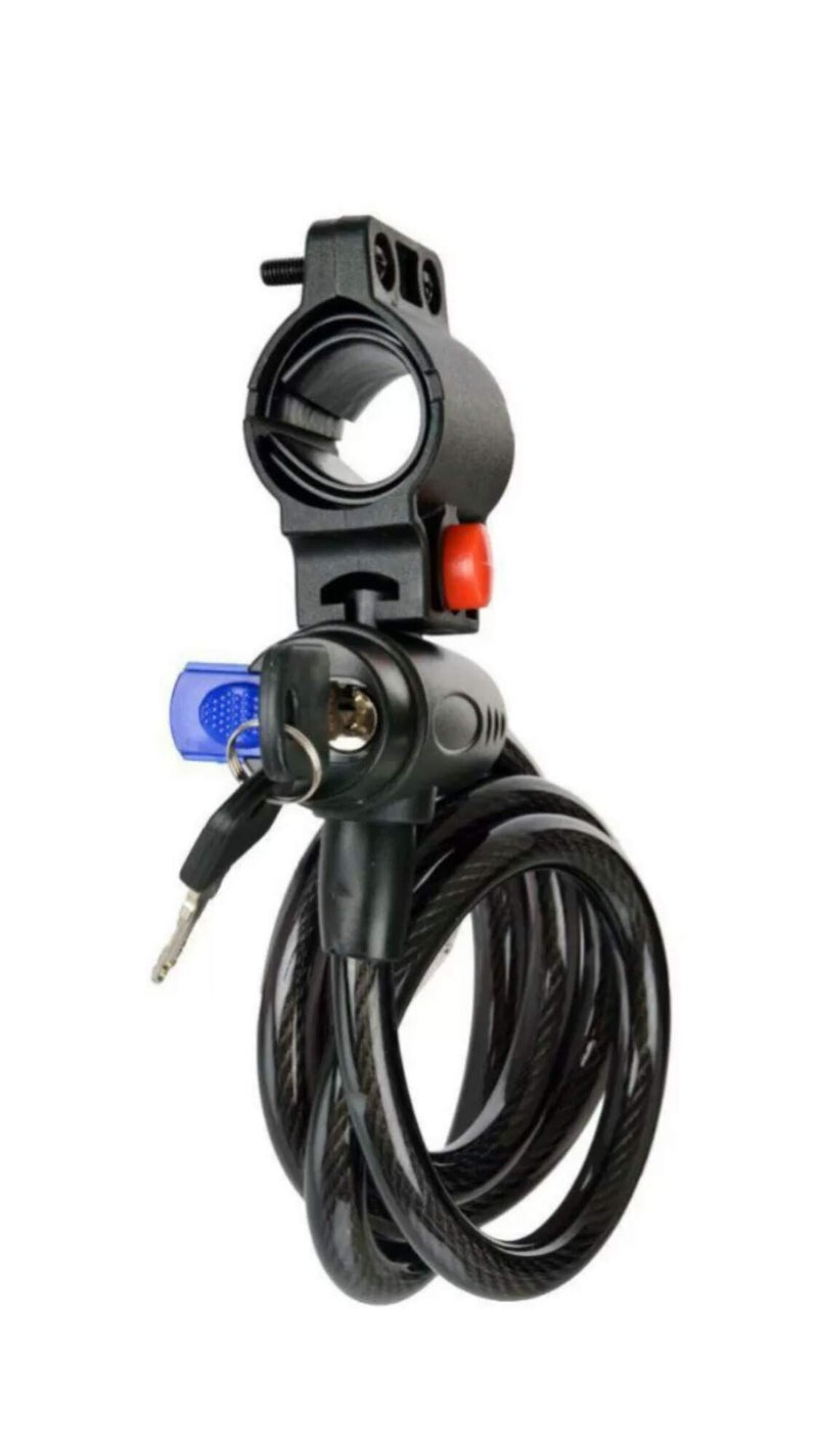 FASTPED ® Anti-Theft Steel Strong Wire Coil Cable Bicycle Motorcycle Security Lock with 2 Keys, 100cmX2mm (Black) Heavy Cycle Lock for Bicycle with Key Bike Lock Anti Theft Cycle Lock with Key - Image 1