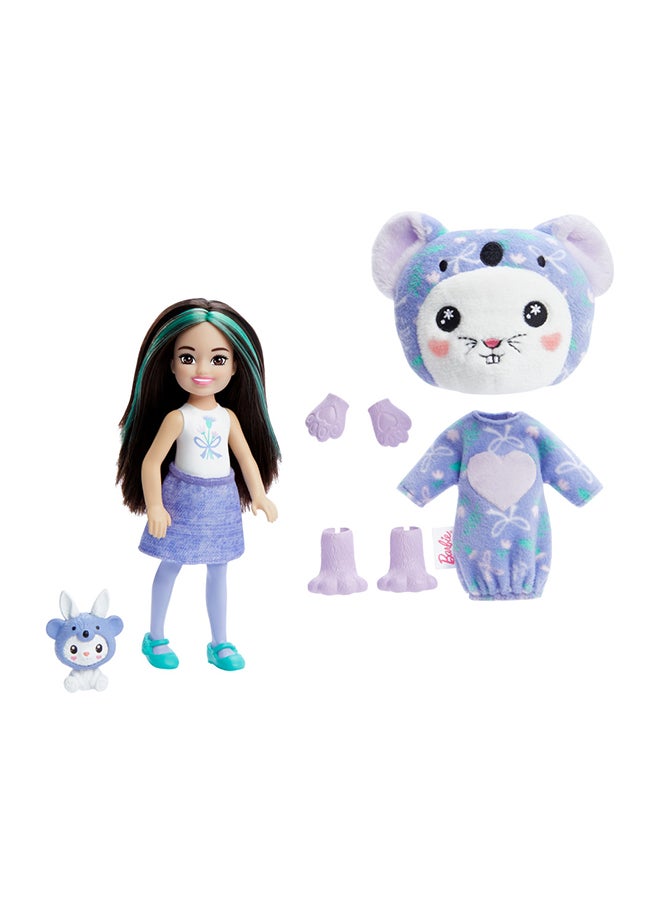 Barbie - Cutie Reveal Chelsea Doll & Accessories, Animal Plush Costume & 6 Surprises Including Color Change, Bunny As Koala - Image 1