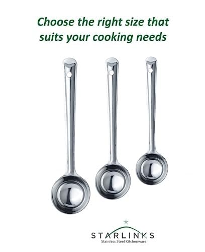 Starlinks Ladles for Cooking Stainless Steel Serving Spoon Cookware Sets Kitchen Utensils Set of 3 - Image 2