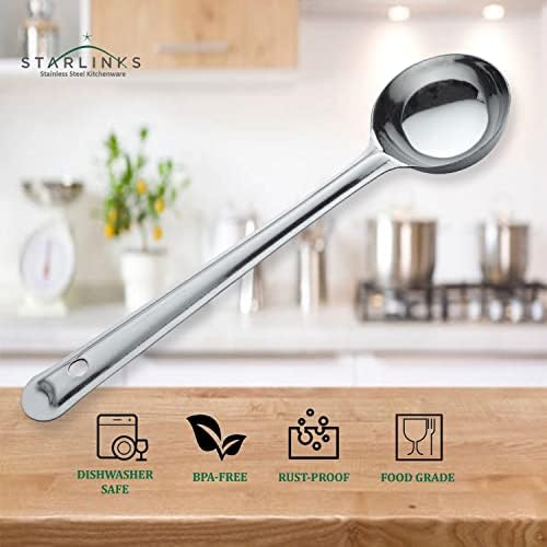 Starlinks Ladles for Cooking Stainless Steel Serving Spoon Cookware Sets Kitchen Utensils Set of 3 - Image 5