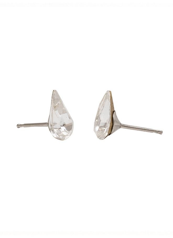 Studex - 10*6MM Crystal Allergy-Free Stainless Steel Ear Studs - Image 1