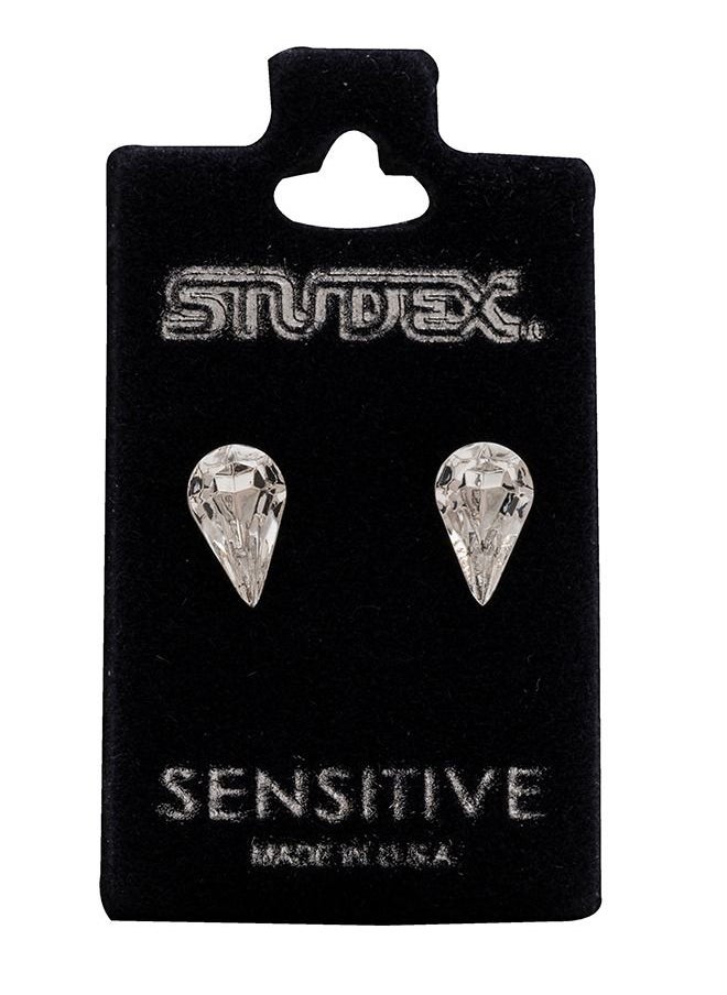 Studex - 10*6MM Crystal Allergy-Free Stainless Steel Ear Studs - Image 1