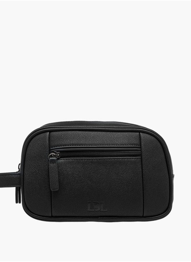 LBL by Shoexpress - Men Textured Pouch with Handle and Zip Closure - Image 1