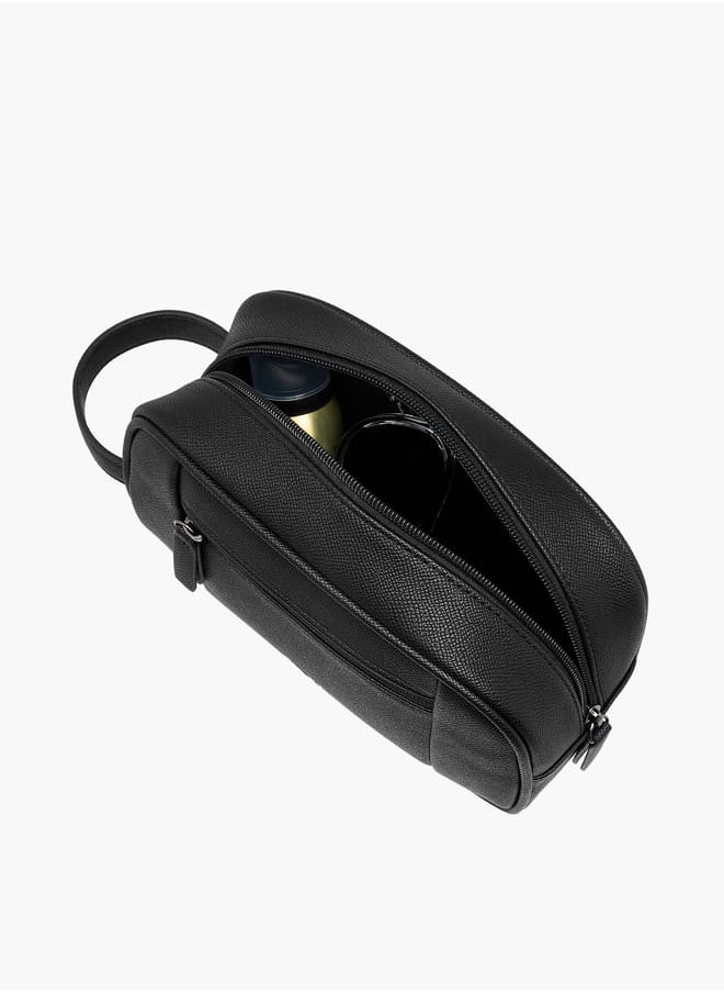 LBL by Shoexpress - Men Textured Pouch with Handle and Zip Closure - Image 1