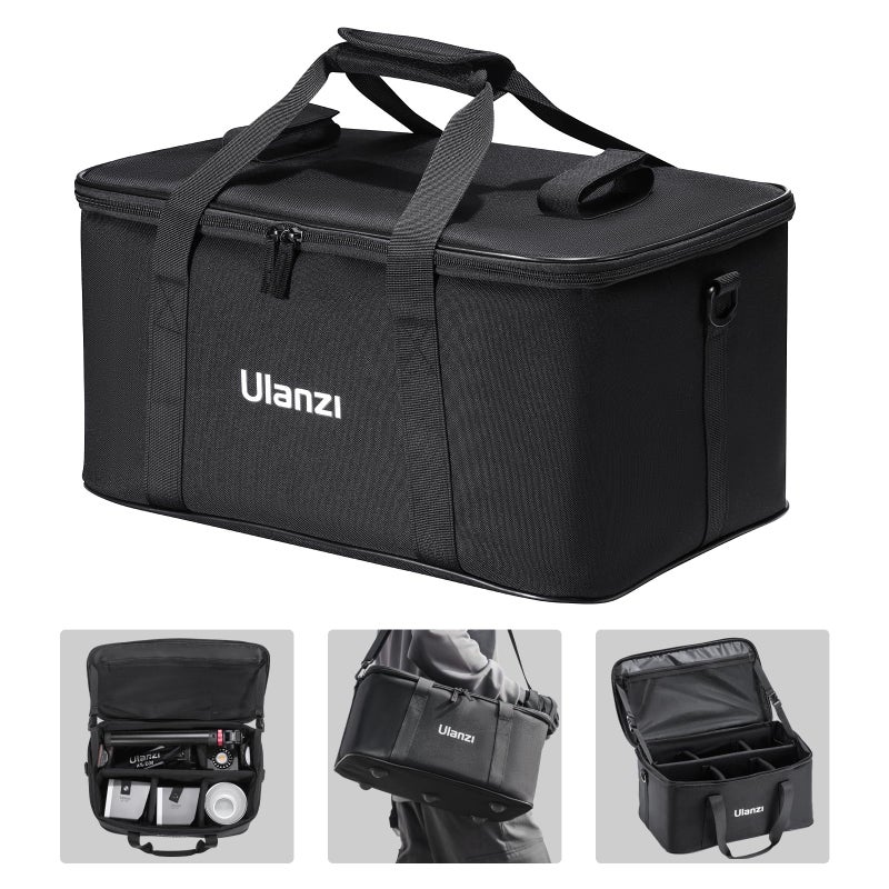 ULANZI Carrying Bag with Movable Foam Padded for Studio Light Light Stands Mini Softboxes Durable Oxford Cloth Transit Bag Travel Case with Shoulder Strap Handle 1713 x 1083 x 827OM01 - Image 2