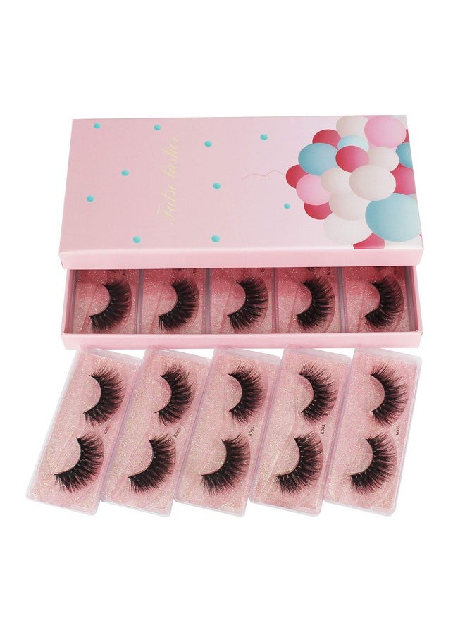 Vayator 10 Pairs 15 18Mm 3D Soft Mink False Eyelashes Handmade Wispy Fluffy Long Lashes Natural Eye Extension Makeup Kit K005 (K005)  - Image 2