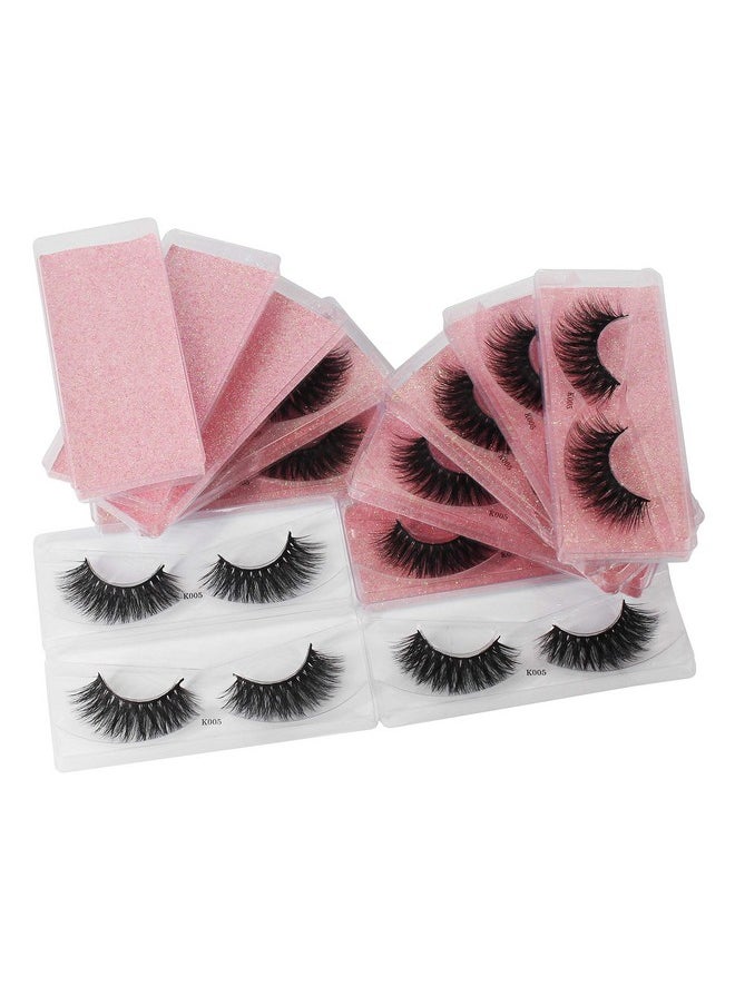 Vayator 10 Pairs 15 18Mm 3D Soft Mink False Eyelashes Handmade Wispy Fluffy Long Lashes Natural Eye Extension Makeup Kit K005 (K005)  - Image 3
