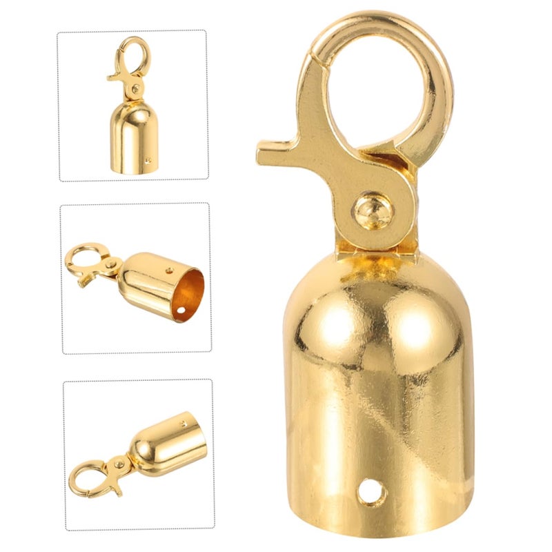 Golden Cord End Caps With Hooks For Banister Rail And Welcome Ropes Easy Install Event Decoration - Image 5