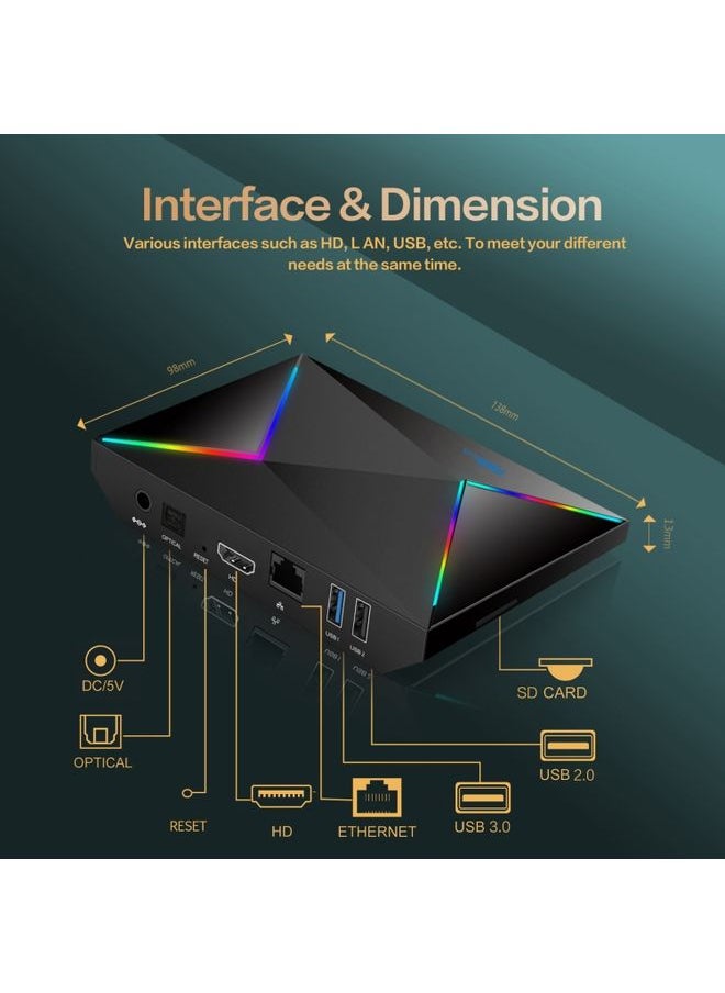 Generic - 4G+32G AU Plug R69PLUS Allwinner H728 Octa-Core ARM Cortex A55 Android 14 Network Box Player - Image 1