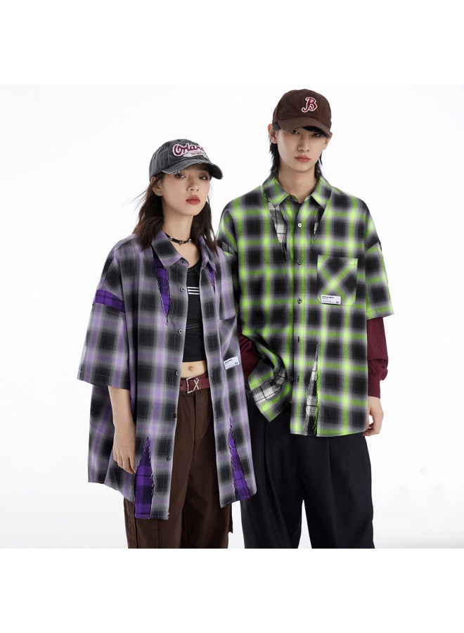 EPTISON قميص صيفي قصير الأكمام مزخرف - قمة عصرية فضفاضة غير رسمية للرجال والنساء - Image 5