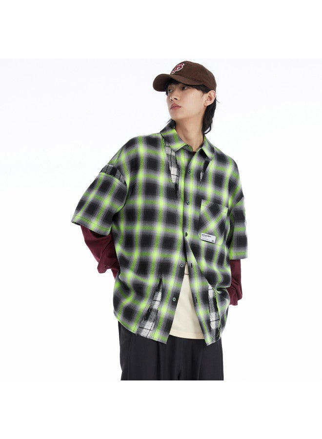 EPTISON قميص صيفي قصير الأكمام مزخرف - قمة عصرية فضفاضة غير رسمية للرجال والنساء - Image 3