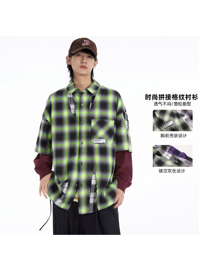 EPTISON قميص صيفي قصير الأكمام مزخرف - قمة عصرية فضفاضة غير رسمية للرجال والنساء - Image 2