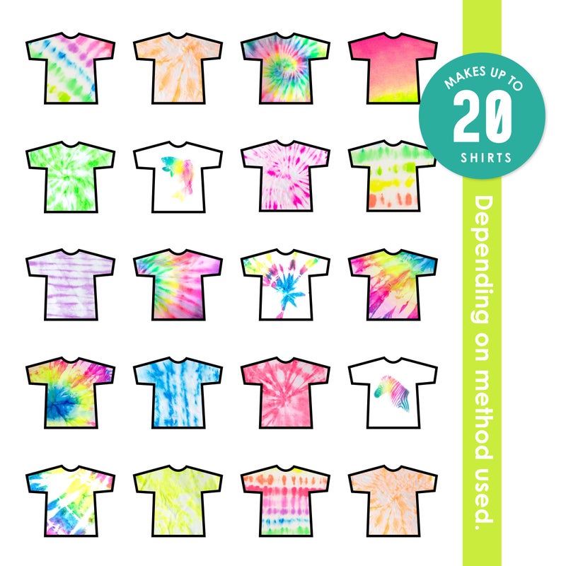 SEI S.E.I. Neon Tie Dye Kit, Fabric Dye Spray Set, Easy Clean Up, Easy Application, Spray Tie Dye Kit - 8 Pack of Colors - Image 3