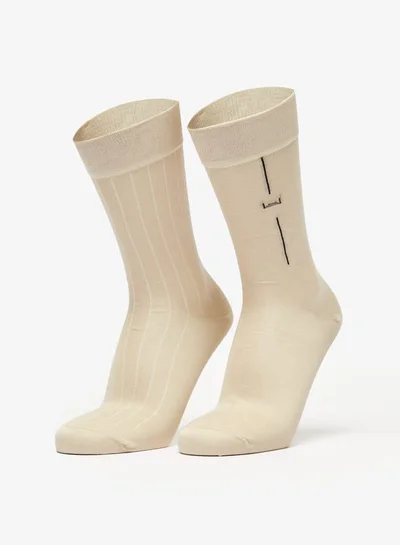 DUCHINI Men's Textured Crew Length Socks - Set of 2