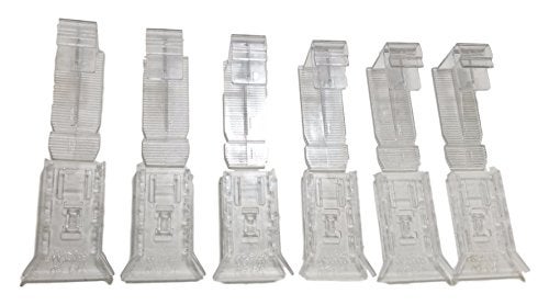 Graber Wand Control Valance Clips (6 Sets Wand Tilt). Long Model Design by Graber but Will fit Most Brands of Headrail for 2" Wood/fakewood Horizontal Blinds. Hidden Invisible Design. - Image 2
