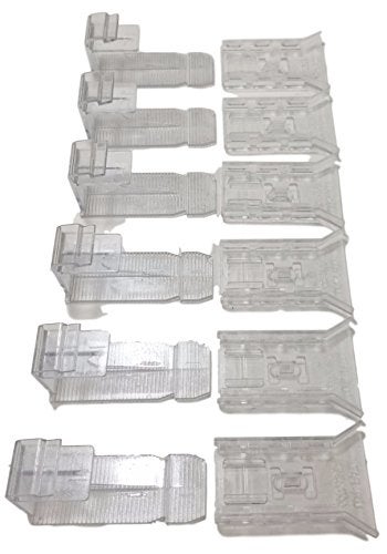 Graber Wand Control Valance Clips (6 Sets Wand Tilt). Long Model Design by Graber but Will fit Most Brands of Headrail for 2" Wood/fakewood Horizontal Blinds. Hidden Invisible Design. - Image 4