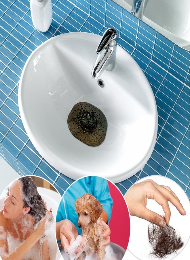 Bovinde Hair Drain Catcher,Square Drain Cover for Shower Strong Adhesion Silicone Hair Stopper with Suction Cup,Easy to Install Suit for Bathroom,Bathtub,Kitchen 2 Pack (White Black Upgrade Suctions) - Image 3