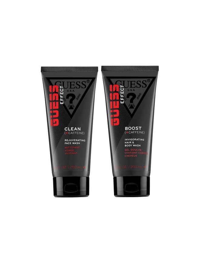 Guess Grooming Effect Clean Face Wash 200ml & Effect Hair & Body Wash 200ml (Pack of 2) - Image 1