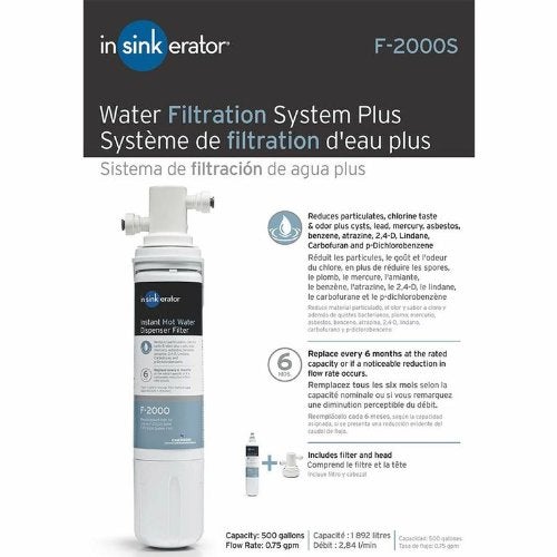 INSINKERATOR Water Filtration System F-2000S with VOCs and Lead Filter - Image 5