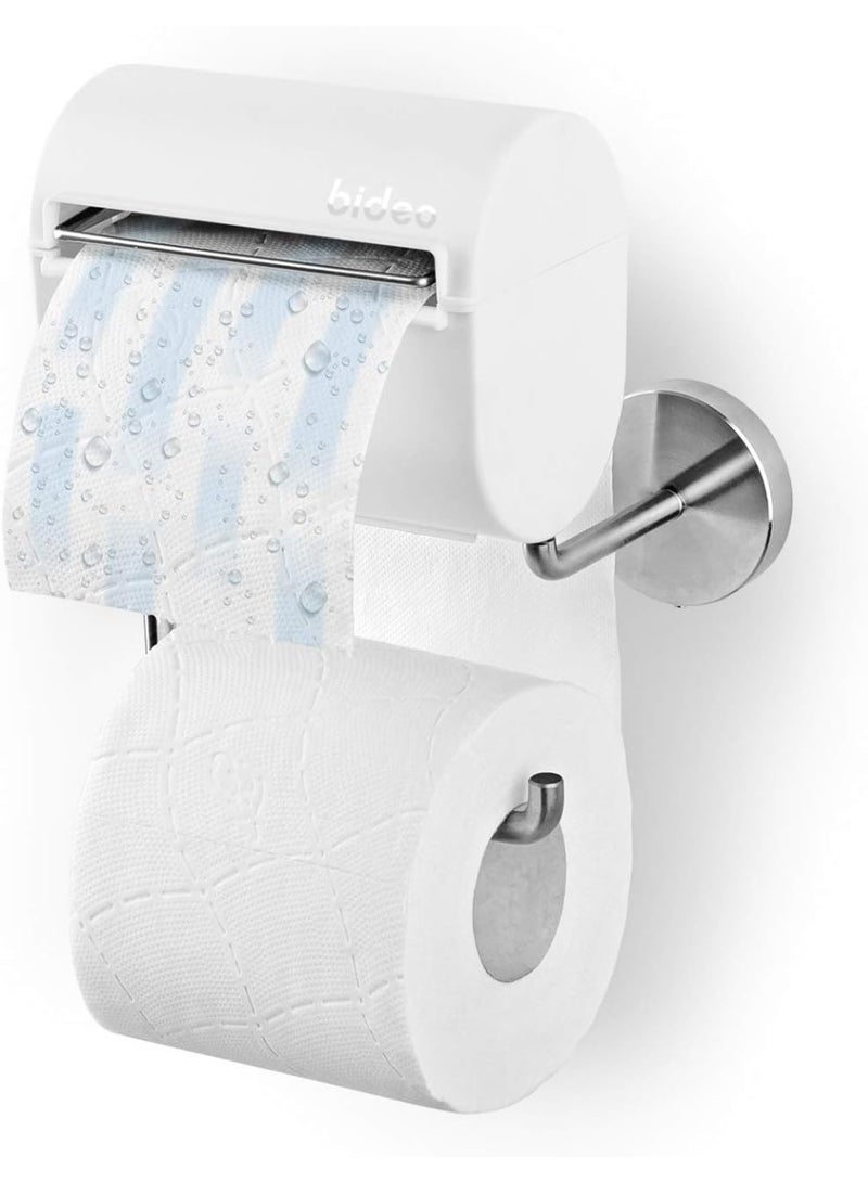 Sporty toilet paper holder, practical 2-in-1 toilet paper dispenser for bathroom, ergonomic and clean design for everyday use - Image 1