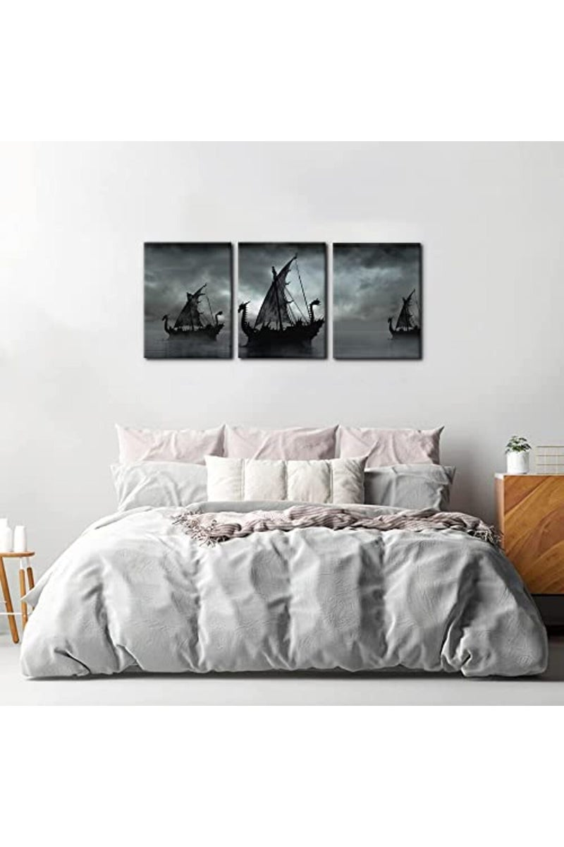 Pacimo Viking Ship Canvas Wall Art - Image 2