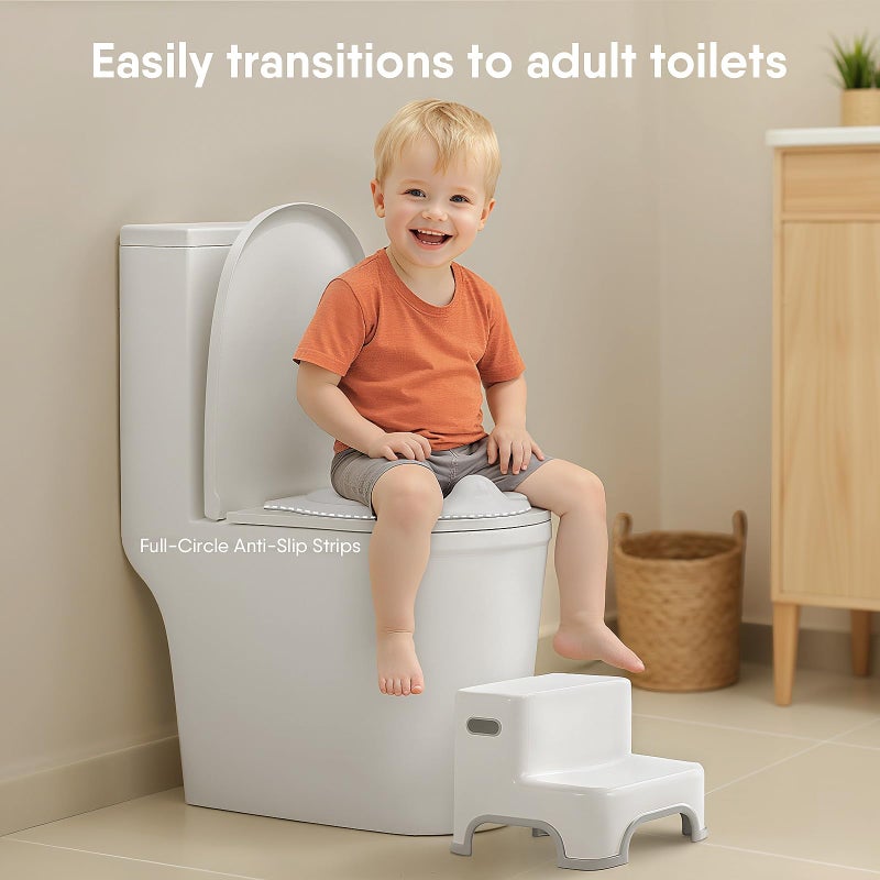 CheerTry 2-in-1 Toddler Potty Training Toilet - with Detachable Training Seat, Realistic Flushing Sound for Boys & Girls Ages 1-3 with Wipes Storage, Toilet Paper Holder - Image 4