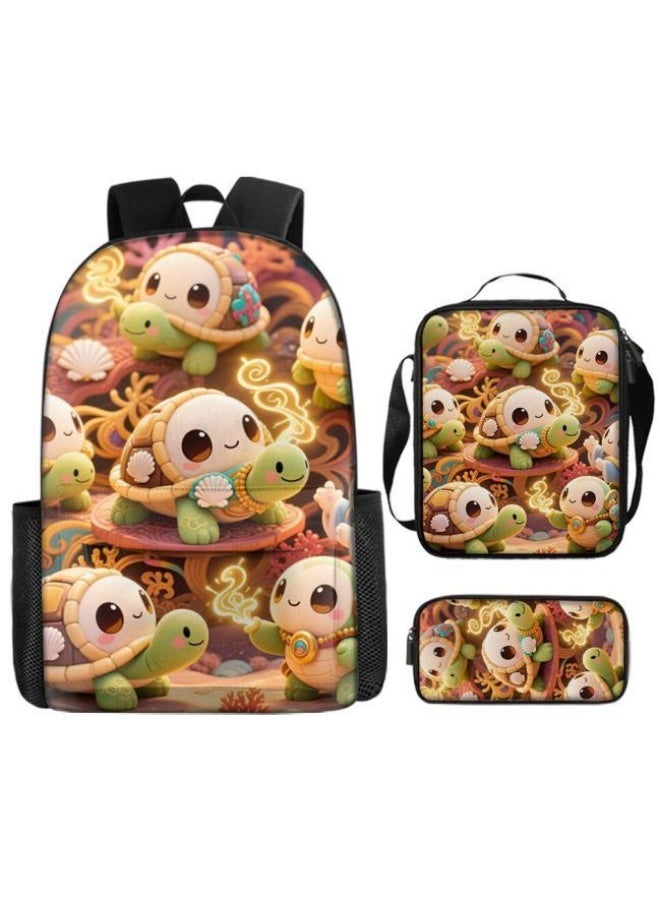 Bright Li Fire is a popular new interesting cartoon, fashionable and practical bag three-piece set (students, children, friends' outings, mountain climbing sports, etc. can be used) - 81 - Image 2