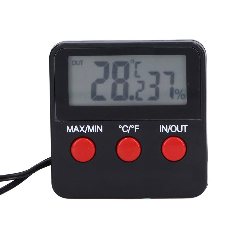 Temperature Humidity Monitor: Digital Screen Real-time Data - External Probe Enclosed Environment Measurement - High-accuracy Portable Device for Indoor Outdoor Environmental Testing - Image 2