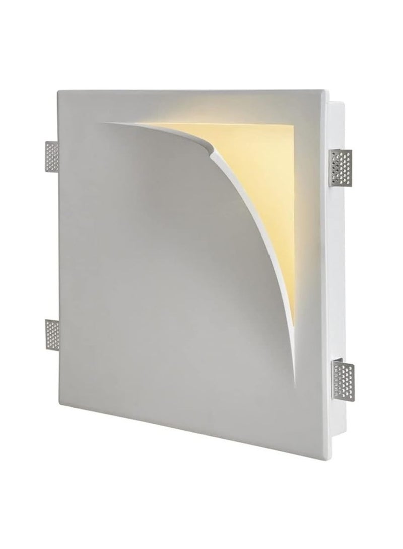 عام مصباح جداري مدمج بدون إطار بطراز مينيماليست، مصباح جداري من الجبس، مصباح فلاش عتيقة مع سدادة E14، مناسب للممر، العلية، الممرات، المقاهي، مصباح سقف، مصباح جداري. - Image 1